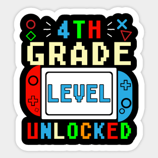 4th Grade Level Unlocked Video Game Sticker